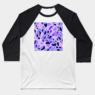 Stained Glass Lavender and Pink Baseball T-Shirt